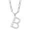 Rhodium Over Sterling Silver 3-5.5mm Freshwater Cultured Pearl LETTER B
18-inch Necklace