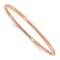 14k Rose Gold 3mm Polished Slip-on Bangle
