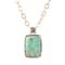 Barse Turquoise Jacquard Pendant Necklace In Bronze