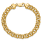14k Yellow Gold 7.5mm Solid Double Link Charm Bracelet