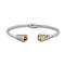 Citrine Twisted Cable Cuff Bracelet In Sterling Silver With 18K Gold
Accents 4.50ctw