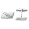 Sterling Silver Rhodium-plated Stripe Design Cuff Links