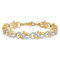 14K Two-tone Gold Diamond-Cut Fancy Link Bracelet