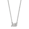 Rhodium Over Sterling Silver LogoArt Alpha Phi Medium Pendant Necklace