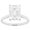 Lab-Grown Diamond Emerald-Cut Solitaire Ring In 14K White Gold 5.00ct