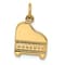 14k Yellow Gold Textured Piano Pendant