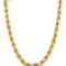 14k Yellow Gold 12mm Solid Diamond-Cut Rope 20 Inch Chain