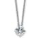 Rhodium Over 14K Gold 1/2 ct. 5.0mm Round D E F Pure Light Moissanite
Solitaire Pendant with Chain