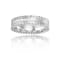 Baguette White Topaz Sterling Silver Chevron Pattern Eternity Band Ring