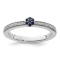 14K White Gold Stackable Expressions Lab Created Sapphire and Diamond
Ring 0.075ctw