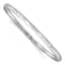 Rhodium Over 14K White Gold Textured Flexible Bangle