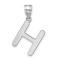 Rhodium Over 14k White Gold Polished Bubble Letter H Initial Pendant
