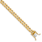 10k Yellow Gold and 10k White Gold 6.8mm Hand-polished Flat Beveled Curb
Link Bracelet