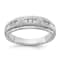Rhodium Over 10K White Gold Lab Grown Diamond Men's Ring