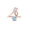 Sky Blue Topaz and White Topaz 14K Rose Gold Over Sterling Silver Ring