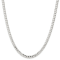 Sterling Silver 4.5mm Concave Beveled Curb Chain Necklace