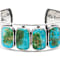 Large Turquoise Cuff Bracelet In Sterling Silver