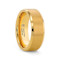 HONOR Gold-Plated Tungsten Beveled Polished Edges Flat Ring with Brushed
Center 8mm