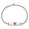 Rhodium Over 14k White Gold Medical Soft Diamond Shape Red Enamel
Mariner Link ID Bracelet