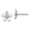 Rhodium Over 14k White Gold Diamond Stud Earrings
