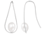 7.5-8mm White Cultured Freshwater Pearl Rhodium Over Sterling Silver Earrings