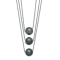 Rhodium Over Sterling Silver 8-9mm Semi-round Tahitian Cultured Pearl
Multi-strand Necklace