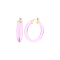 14K Yellow Gold Over Sterling Silver Thin Kate Acrylic Hoops in Pink