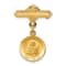 14k Yellow Gold Satin Saint Lucy Medal Pin