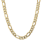 14K Yellow Gold 10mm Flat Figaro Chain Necklace