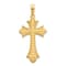 14k Yellow Gold Textured Cross Pendant