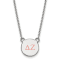 Sterling Silver Rhodium-plated LogoArt Delta Zeta Small Enamel Pendant Necklace