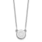 Rhodium Over 14k White Gold Tiny Circle Block Letter O Initial Pendant
Cable Link 18 Inch Necklace