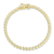 Sterling Statements 14K Yellow Gold Over Sterling Silver Beaded Tennis Bracelet