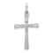 Rhodium Over 14K White Gold 1/15ct. Diamond Cross Pendant