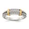 Sterling Silver Antiqued with 14K Accent Diamond Ring