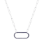 Sapphire Sterling Silver Bar Necklace