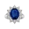 4.75ctw Sapphire and Diamond Ring in 14k White Gold