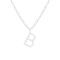 Letter B Initial Cultured Freshwater Pearl Rhodium Over Sterling Silver
Pendant With 18" Chain