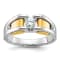 10K Two-tone Yellow and White Gold Men's Diamond Ring 0.40ct