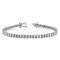 Rhodium Over 14k White Gold Illusion Setting Diamond Bracelet