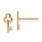 14k Yellow Gold Cubic Zirconia Key Post Earrings