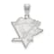 Rhodium Over Sterling Silver  NHL LogoArt Pittsburgh Penguins Large Pendant