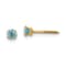 14k Yellow Gold 3mm Children's Blue Zircon Stud Earrings