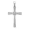 Rhodium Over 14k White Gold Diamond Cross Pendant