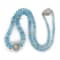 118.00 Ctw Aquamarine and 0.25 Ctw White Diamond Necklace in 18K WG