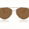OSCAR by Oscar de la Renta Gold Tone Aviator Frame / Brown Lenses Sunglasses