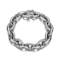 CZ Pave Link Bracelet In White Rhodium Over Brass