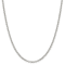 Sterling Silver 3mm Semi-solid Rolo Chain Necklace