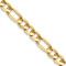 14k Yellow Gold 6.75mm Solid Concave Open Figaro 24 Inch Chain