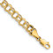 14k Yellow Gold 6mm Diamond-Cut Double Link Charm Bracelet